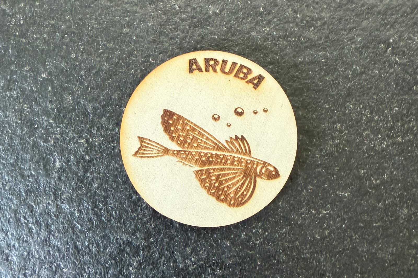 Magnet - Wood - Flying gurnard - Round